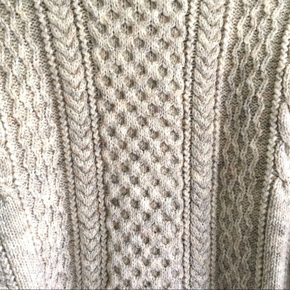 (SOLD) WOOL Chunky Knit Button Cardigan Sweater - Picture 5 of 6